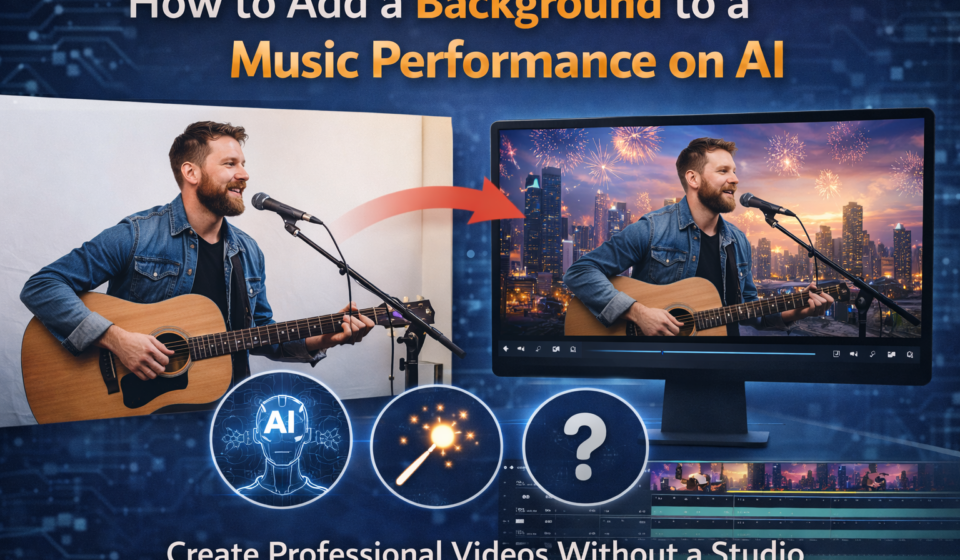 add a background to a music performance on ai​