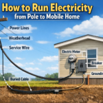 how to run electricity from pole to mobile home